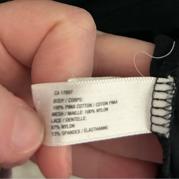 Vintage Gap, Black Lace Topped Shirt, Sz L - Picture 8 of 9